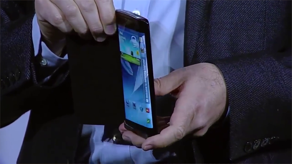 Samsung Galaxy Youm is the first edge display smartphone prototype.