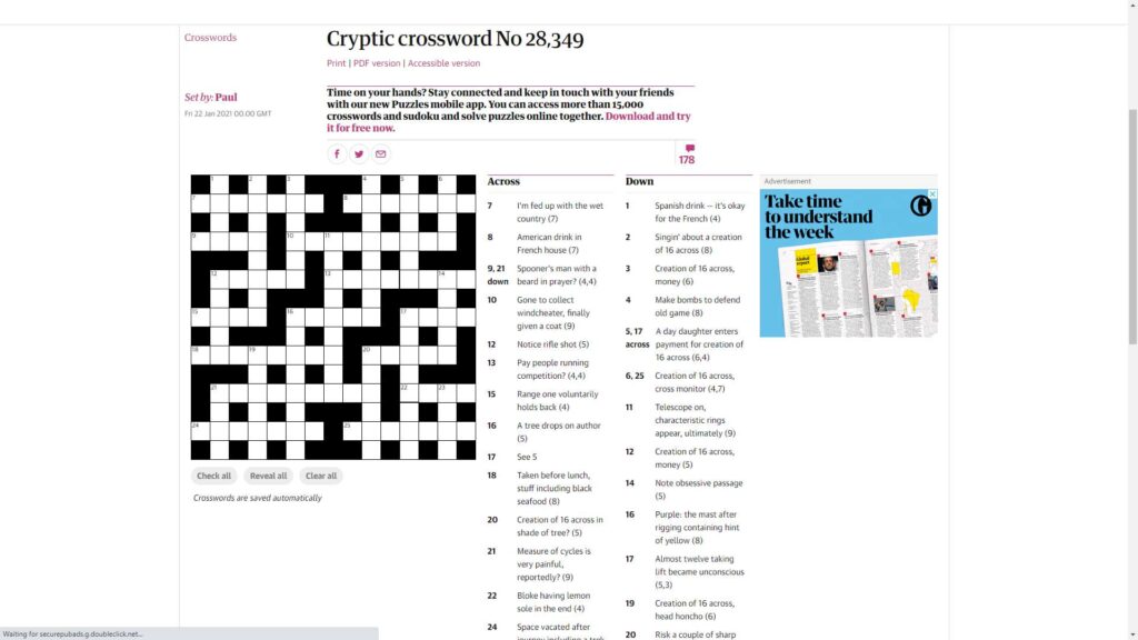 Most Difficult Online Crossword Puzzle Game On theguardian