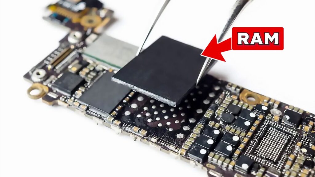 RAM On Smartphone Motherboard