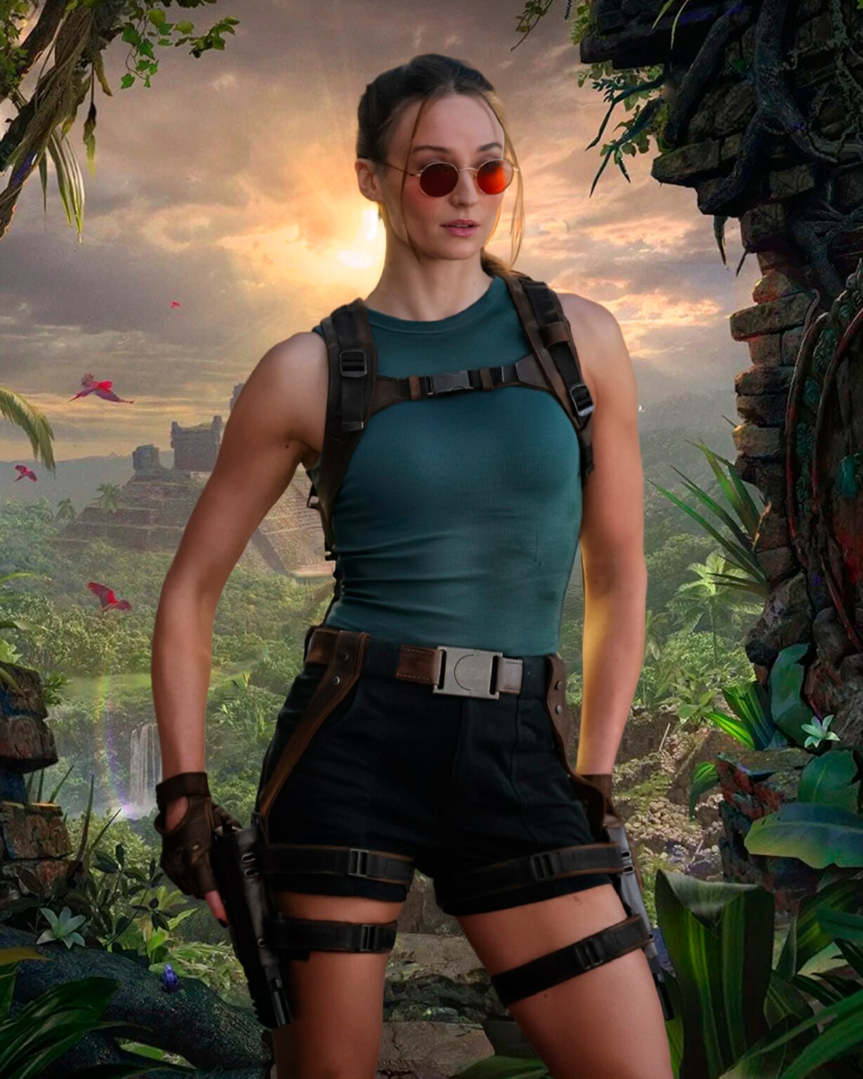 Sophie Turner Lara Croft First Look: Tomb Raider Series Begins Filming ...